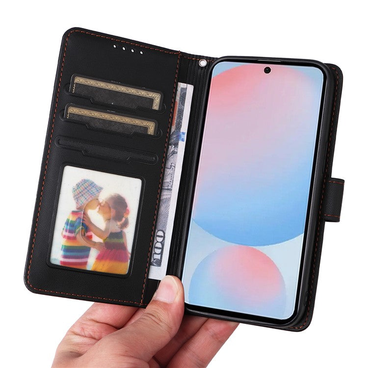 BETOPNICE 005 For Samsung Galaxy A56 5G Stand Case PU Leather Wallet Phone Cover - Black