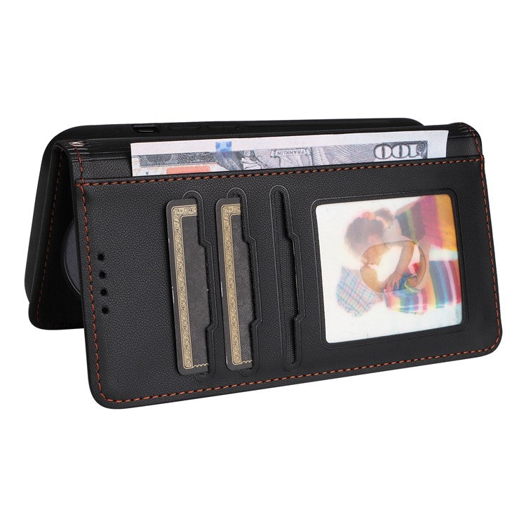 BETOPNICE 005 Leather Phone Case for Xiaomi Redmi A4 5G / Redmi A3 Pro 4G / Poco C75 4G / Redmi 14R 5G / 14C 4G Wallet Stand Cover - Black