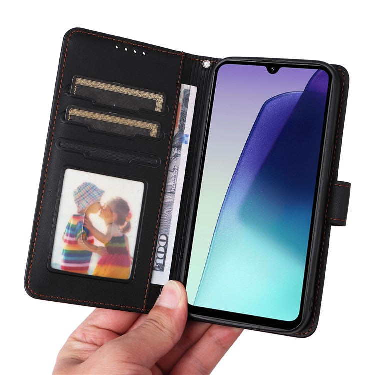 BETOPNICE 005 Leather Phone Case for Xiaomi Redmi A4 5G / Redmi A3 Pro 4G / Poco C75 4G / Redmi 14R 5G / 14C 4G Wallet Stand Cover - Black