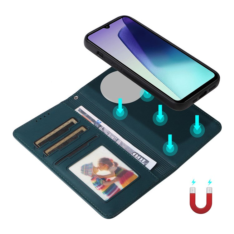 BETOPNICE 005 Leather Phone Case for Xiaomi Redmi A4 5G / Redmi A3 Pro 4G / Poco C75 4G / Redmi 14R 5G / 14C 4G Wallet Stand Cover - Blue