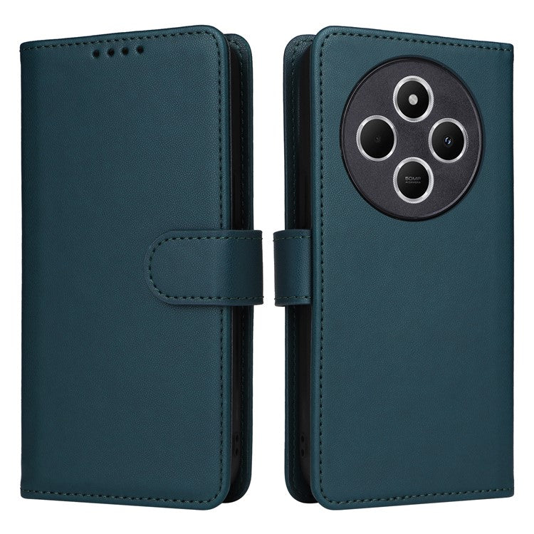 BETOPNICE 005 Leather Phone Case for Xiaomi Redmi A4 5G / Redmi A3 Pro 4G / Poco C75 4G / Redmi 14R 5G / 14C 4G Wallet Stand Cover - Blue