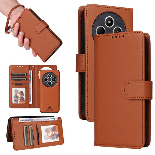 BETOPNICE 005 Leather Phone Case for Xiaomi Redmi A4 5G / Redmi A3 Pro 4G / Poco C75 4G / Redmi 14R 5G / 14C 4G Wallet Stand Cover - Brown