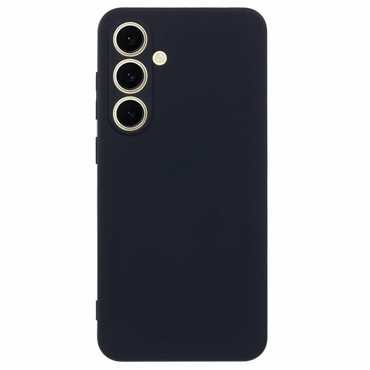 For Samsung Galaxy A36 5G Case TPU Back Soft Anti-Scratch Fiber Lining Phone Cover - Black