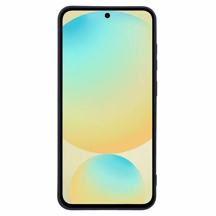 For Samsung Galaxy A36 5G Case TPU Back Soft Anti-Scratch Fiber Lining Phone Cover - Black