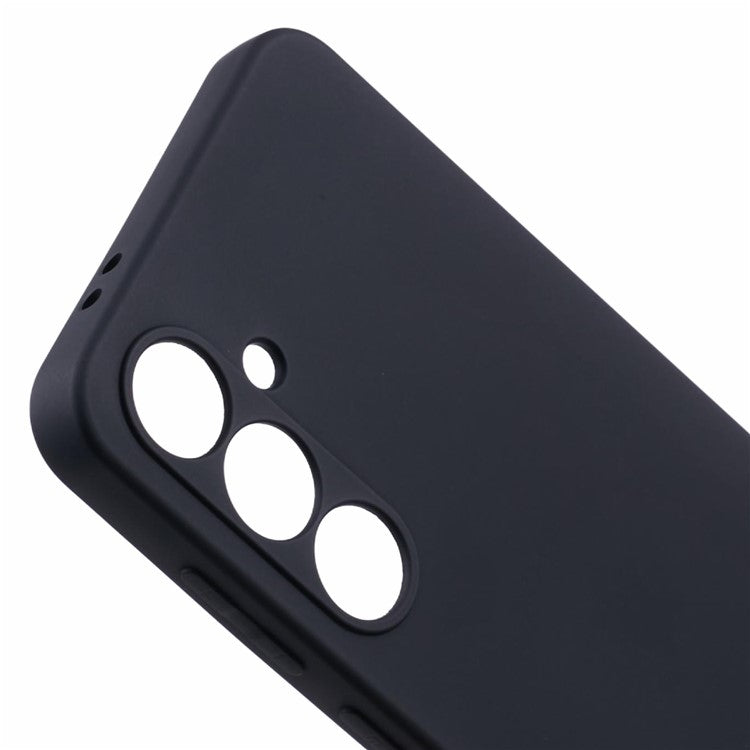For Samsung Galaxy A36 5G Case TPU Back Soft Anti-Scratch Fiber Lining Phone Cover - Black