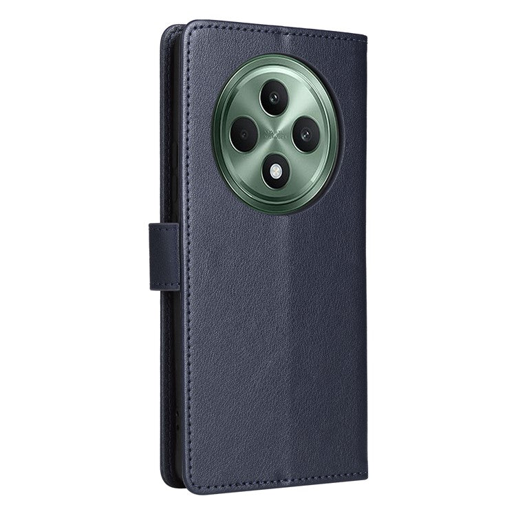 Wallet Phone Case for Oppo F27 5G / Reno12 F 4G / Reno12 F 5G / Reno12 FS PU Leather Cover - Blue