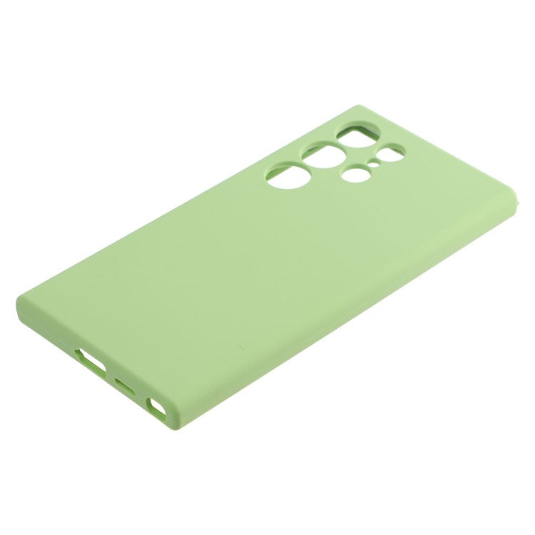 For Samsung Galaxy S24 Ultra Case Silicone Shockproof Phone Protective Cover Shell - Matcha Green