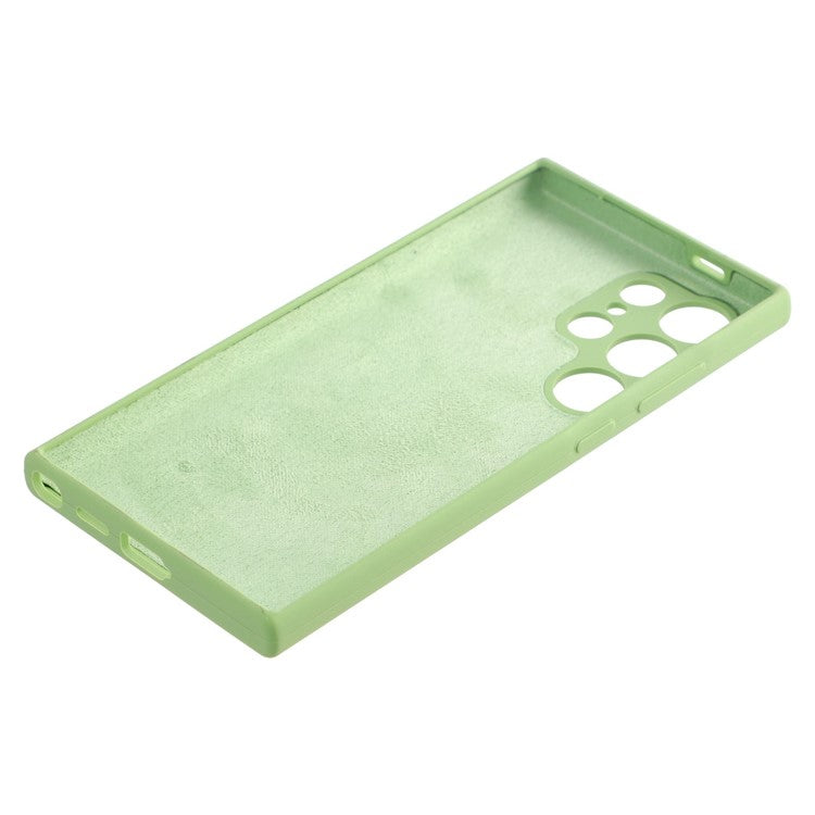 For Samsung Galaxy S24 Ultra Case Silicone Shockproof Phone Protective Cover Shell - Matcha Green