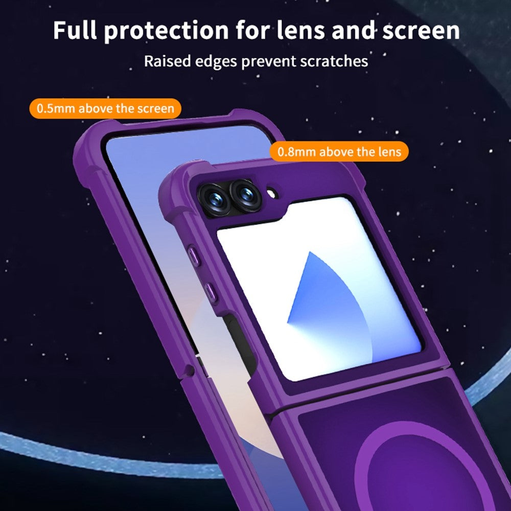 For Samsung Galaxy Z Flip7 FE 5G / Z Flip6 5G Case Compatible with MagSafe TPU + PC Matte Phone Cover - Blue