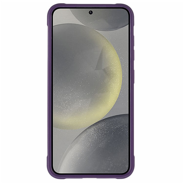 For Samsung Galaxy S23 Glitter Phone Case Compatible with MagSafe Sparkling Cover with Lens Cover Kickstand - Purple