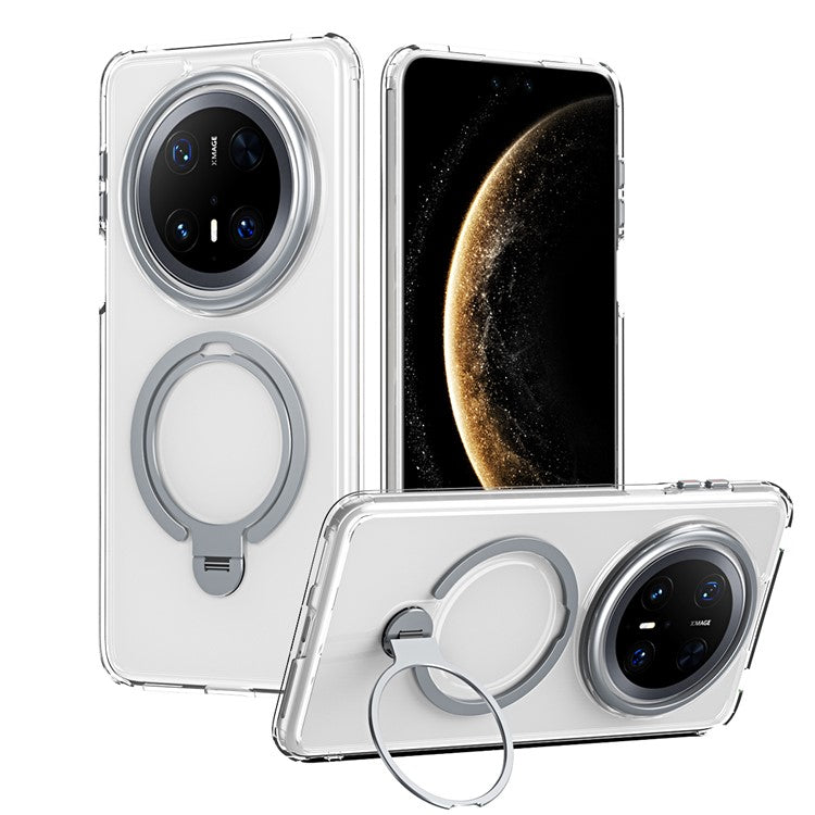 For Huawei Mate 70 Pro+  /  Mate 70 Pro Phone Case Compatible with MagSafe Kickstand Matte Back Cover - Transparent