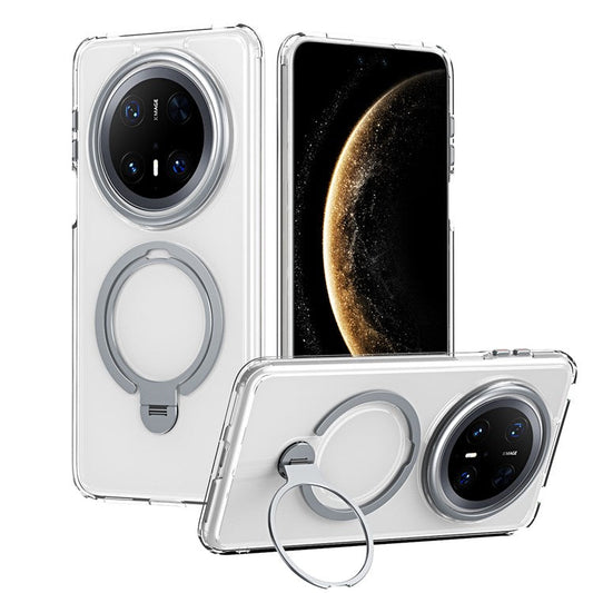 For Huawei Mate 70 Pro+  /  Mate 70 Pro Phone Case Compatible with MagSafe Kickstand Matte Back Cover - Transparent