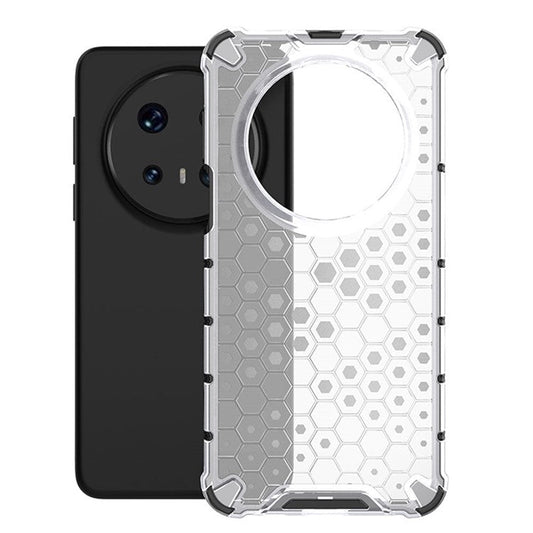 For Huawei Mate 70 Pro+  /  Mate 70 Pro Case Compatible with MagSafe Honeycomb Design TPU + PC Phone Cover - Transparent