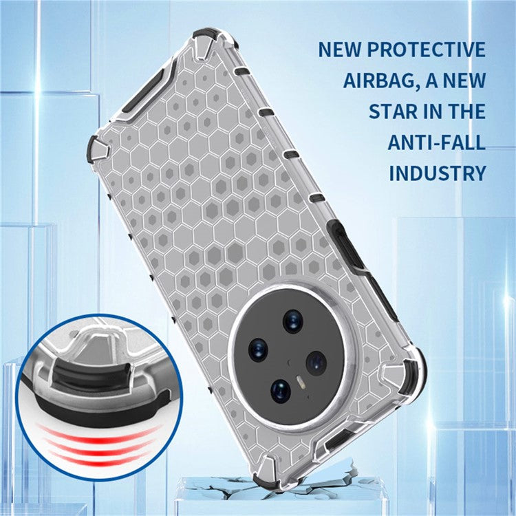 For Huawei Mate 70 Pro+  /  Mate 70 Pro Case Compatible with MagSafe Honeycomb Design TPU + PC Phone Cover - Transparent