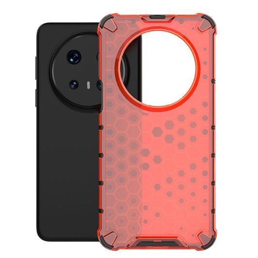 For Huawei Mate 70 Pro+  /  Mate 70 Pro Case Compatible with MagSafe Honeycomb Design TPU + PC Phone Cover - Red