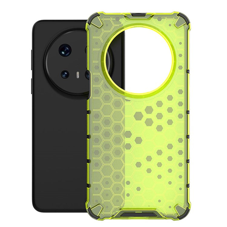 For Huawei Mate 70 Pro+  /  Mate 70 Pro Case Compatible with MagSafe Honeycomb Design TPU + PC Phone Cover - Green