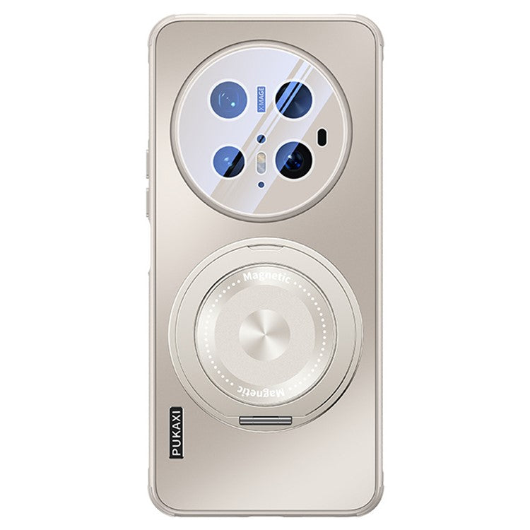 For Huawei Mate 70 Pro / Mate 70 Pro+ Case Compatible with MagSafe Kickstand TPU PC Heat Dissipation Phone Cover - Gold