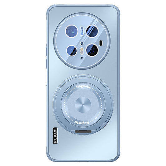 For Huawei Mate 70 Pro / Mate 70 Pro+ Case Compatible with MagSafe Kickstand TPU PC Heat Dissipation Phone Cover - Blue