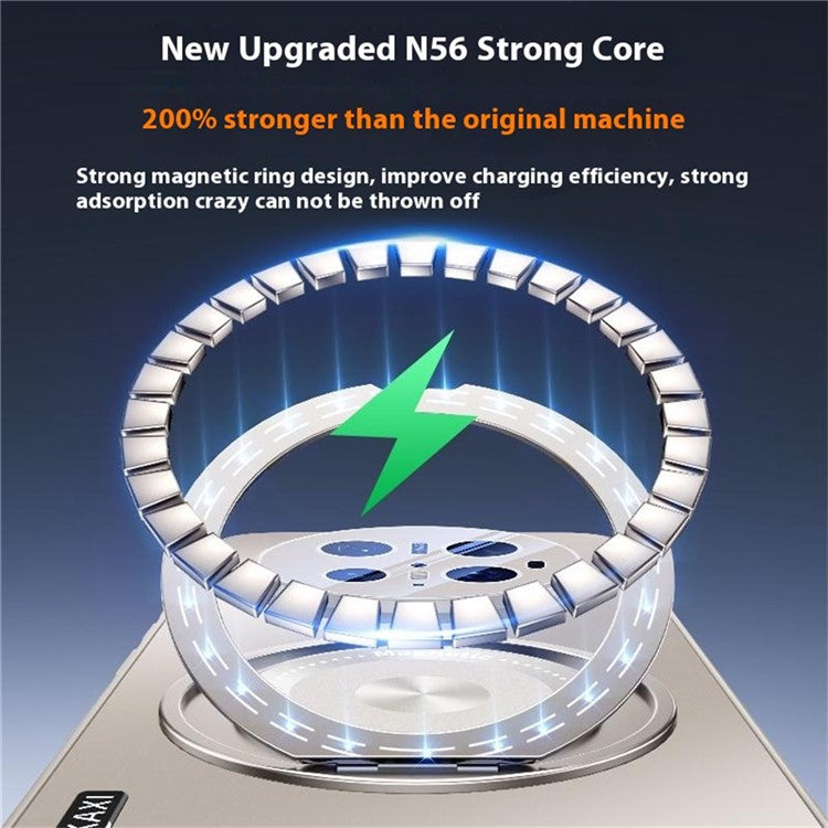 For Huawei Mate 70 Pro / Mate 70 Pro+ Case Compatible with MagSafe Kickstand TPU PC Heat Dissipation Phone Cover - Black