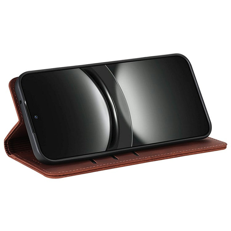 AZNS For Samsung Galaxy A26 5G Case PU Leather Wallet Phone Cover - Brown
