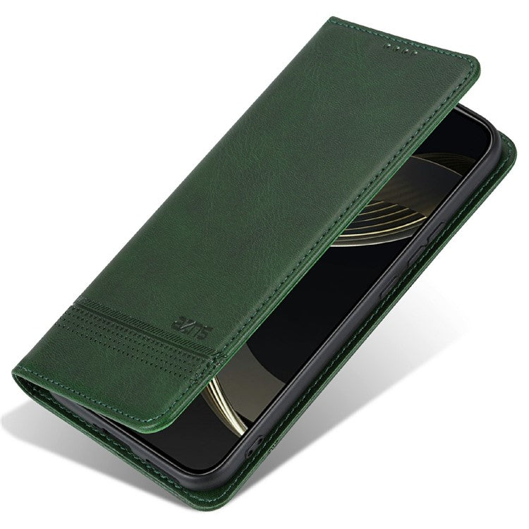 AZNS For Samsung Galaxy A26 5G Case Cowhide Texture PU Leather Wallet Phone Cover - Green