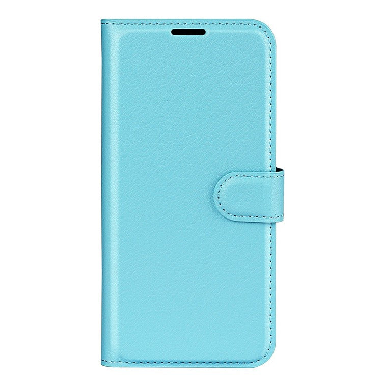 For iPhone SE (2025) Case Litchi Texture Shockproof Leather Wallet Phone Cover - Blue