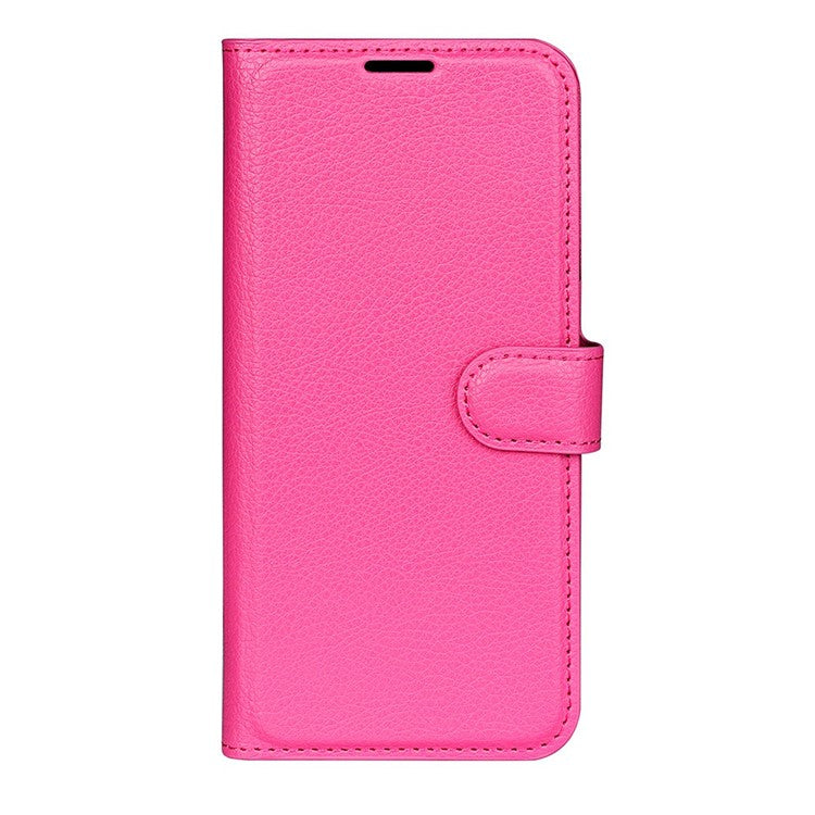 For iPhone SE (2025) Case Litchi Texture Shockproof Leather Wallet Phone Cover - Rose
