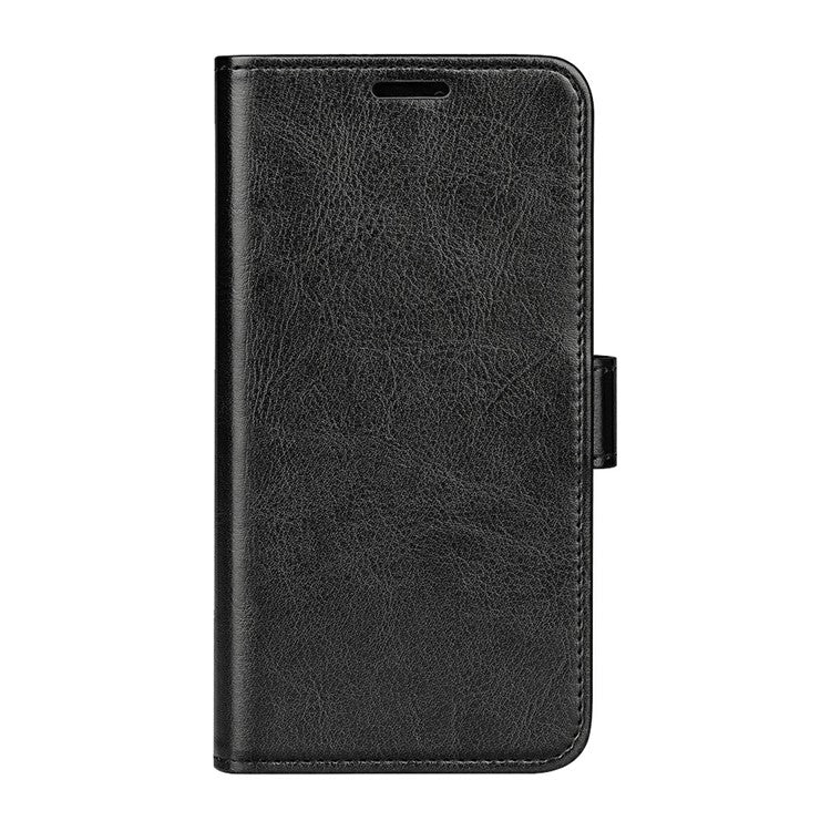 For iPhone SE (2025) Wallet Case Crazy Horse Texture Stand Leather Phone Cover - Black
