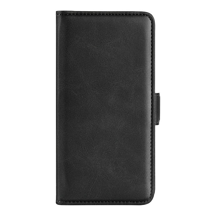 For iPhone SE (2025) Stand Case Calf Texture Leather Wallet Phone Cover - Black