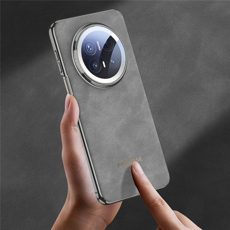 GKK For Huawei Mate 70 Pro / 70 Pro+ Case Compatible with MagSafe Electroplated PU + TPU + PC Phone Cover - Matte Brown