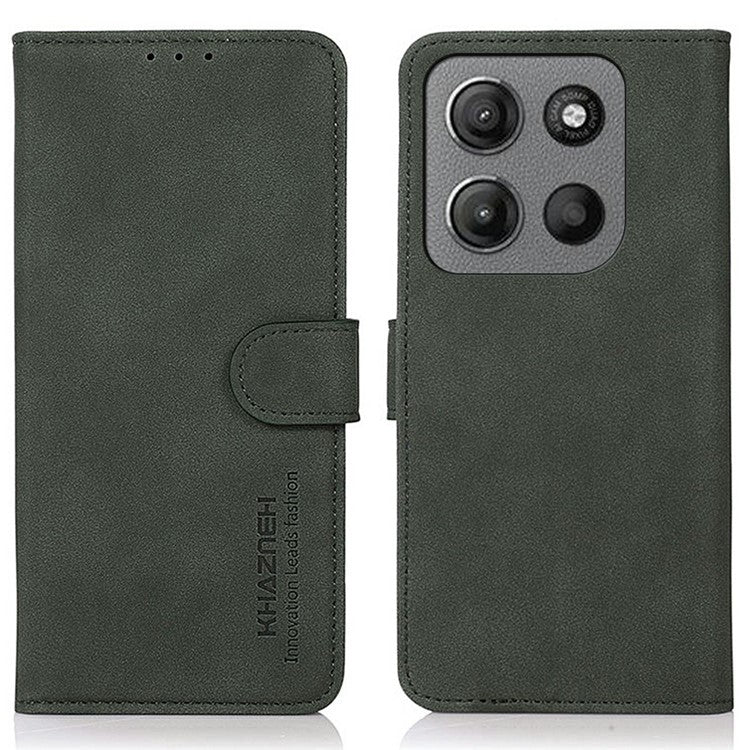 KHAZNEH For Motorola Moto G15 4G  /  G05 4G Stand Case PU Leather Wallet Phone Cover - Green