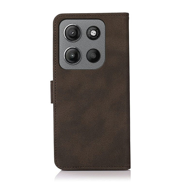 KHAZNEH For Motorola Moto G15 4G  /  G05 4G Stand Case PU Leather Wallet Phone Cover - Brown