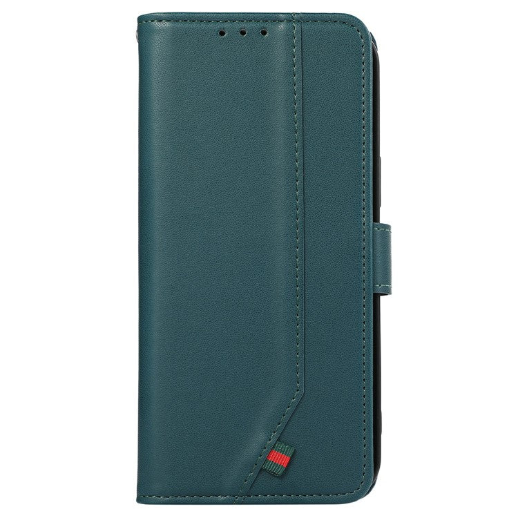 For Motorola Moto G15 4G Case RFID Blocking Flip Leather Phone Cover - Green