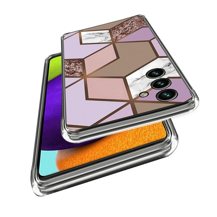 For Samsung Galaxy S24 FE Case Abstract Marble Pattern Printing TPU Phone Cover - Style C