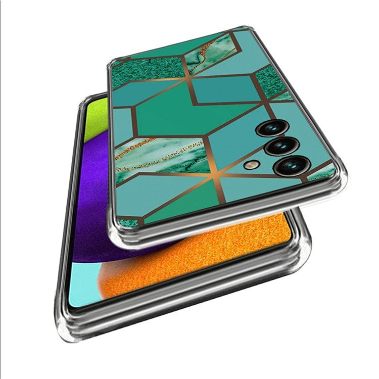 For Samsung Galaxy S24 FE Case Abstract Marble Pattern Printing TPU Phone Cover - Style D