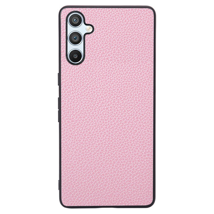 For Samsung Galaxy A56 5G Case Litchi Texture Anti-Drop TPU + PU Leather Phone Protective Cover - Pink