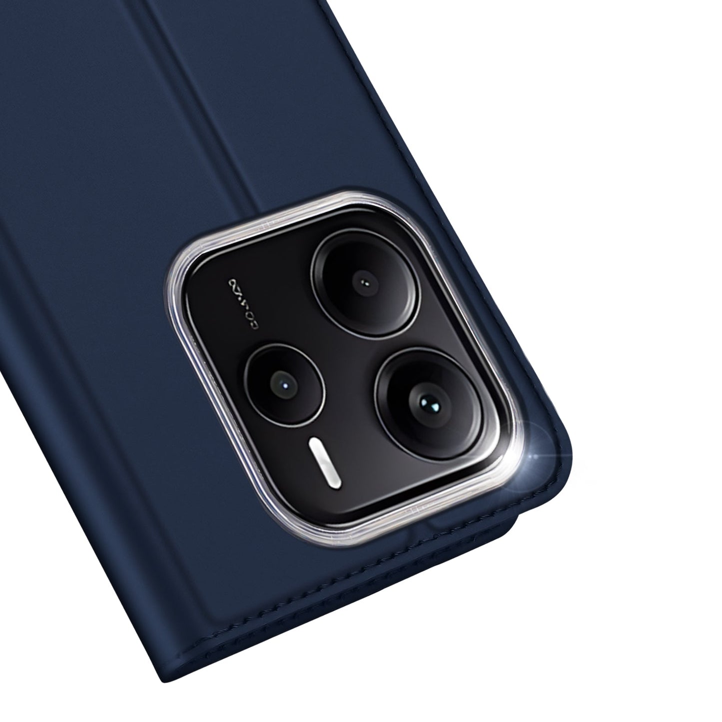 For Xiaomi Redmi Note 14 5G Case DUX DUCIS Skin Pro Series Leather Cover Card Holder - Blue