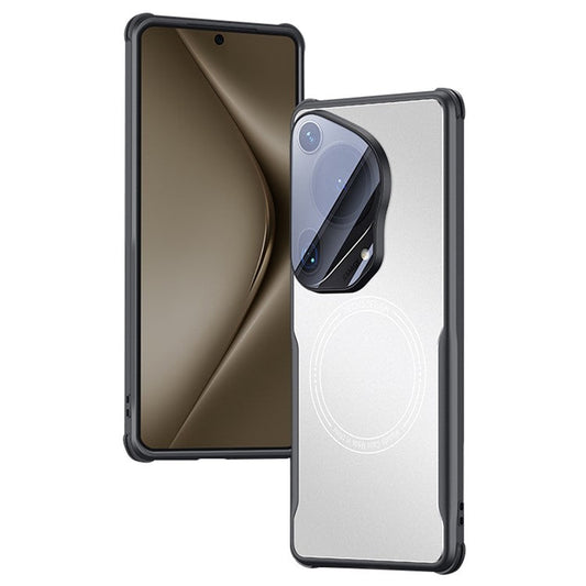 For Huawei Pura 70 Ultra Case TPU Frame Metal Back Panel Phone Cover Built In Glass Lens Film - White