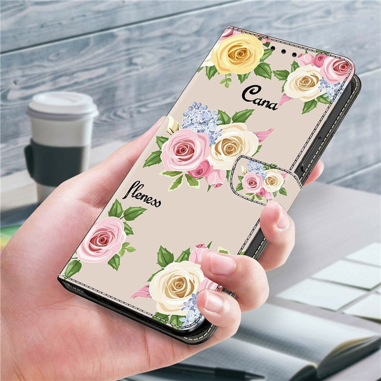 For Google Pixel 9 Pro XL Case Pattern Printing Anti-Drop Leather Flip Wallet Phone Cover - Colorful Flowers