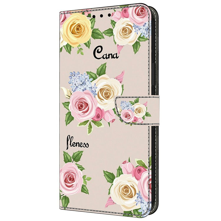 For Google Pixel 9 Pro XL Case Pattern Printing Anti-Drop Leather Flip Wallet Phone Cover - Colorful Flowers