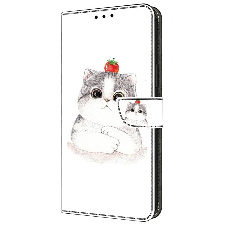For Google Pixel 9 Pro XL Case Pattern Printing Anti-Drop Leather Flip Wallet Phone Cover - Cute Cat