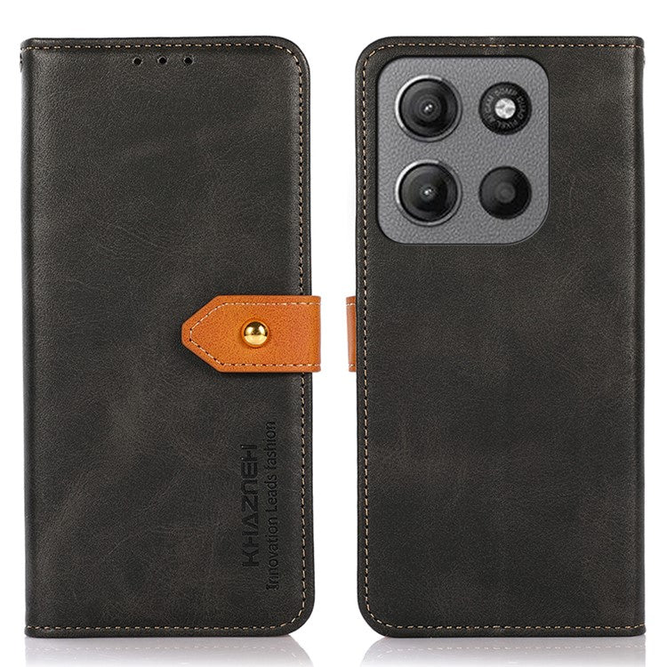KHAZNEH For Motorola Moto G15 4G / G05 4G Wallet Phone Case Stand Leather Flip Cover - Black