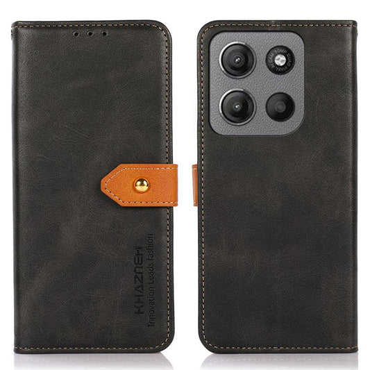 KHAZNEH For Motorola Moto G15 4G / G05 4G Wallet Phone Case Stand Leather Flip Cover - Black