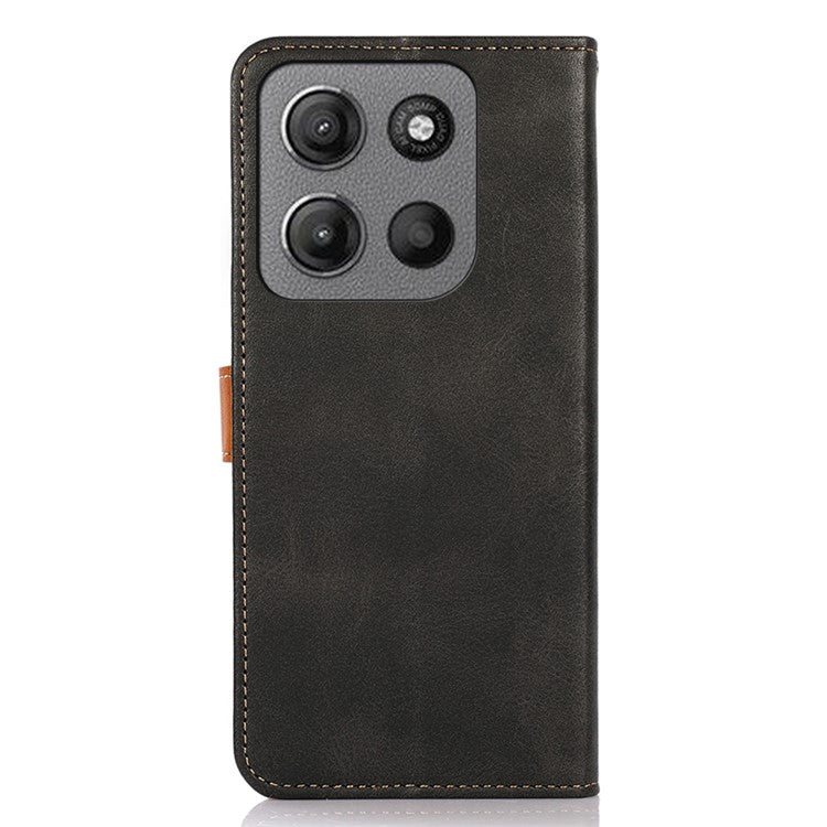 KHAZNEH For Motorola Moto G15 4G / G05 4G Wallet Phone Case Stand Leather Flip Cover - Black