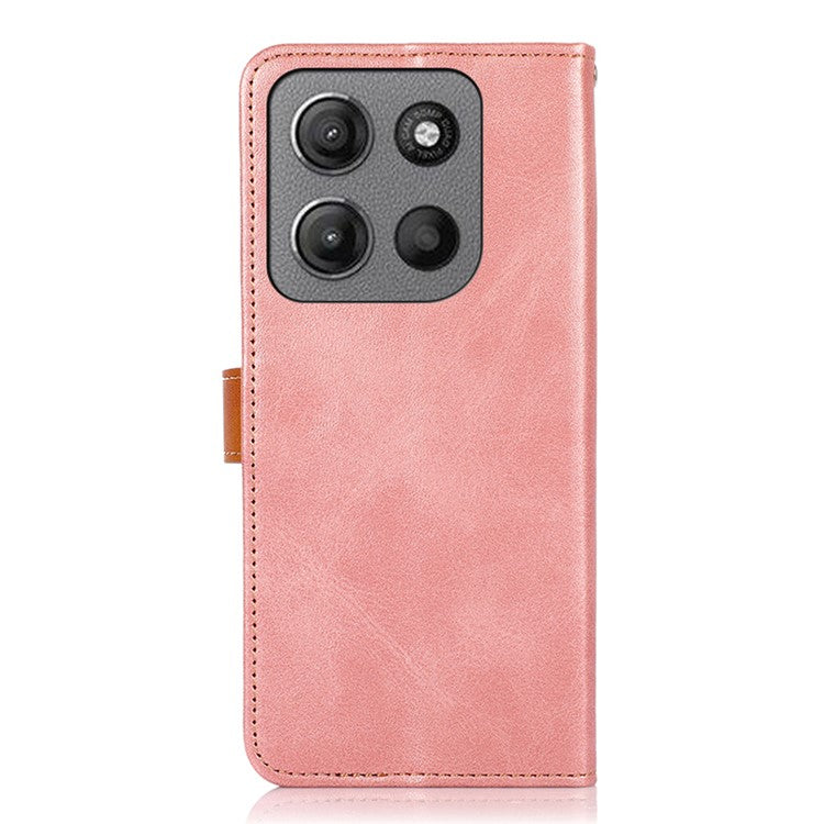KHAZNEH For Motorola Moto G15 4G / G05 4G Wallet Phone Case Stand Leather Flip Cover - Rose Gold