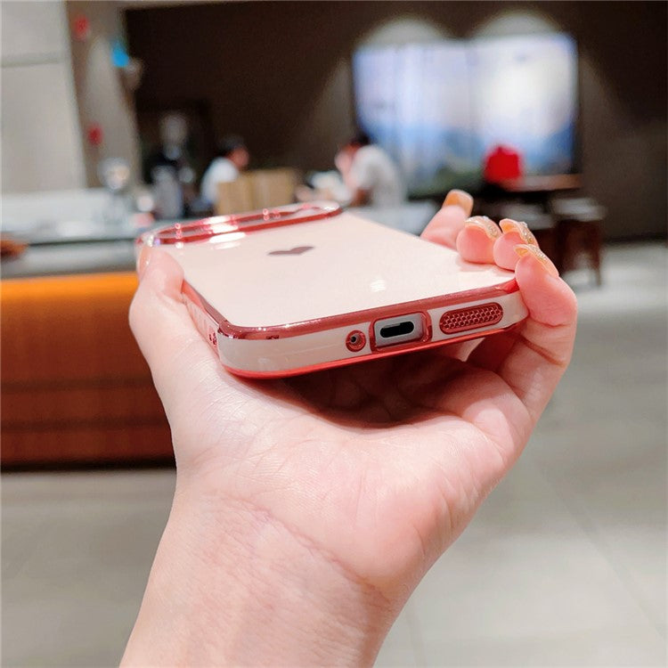 For Google Pixel 9 Pro XL Case TPU Phone Back Cover Electroplating Heart Pattern - Rose Pink