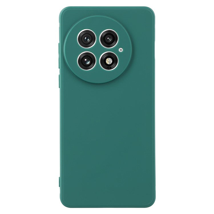 For OnePlus 13 Case Precise Cutouts Straight Edge TPU Shockproof Phone Cover - Army Green