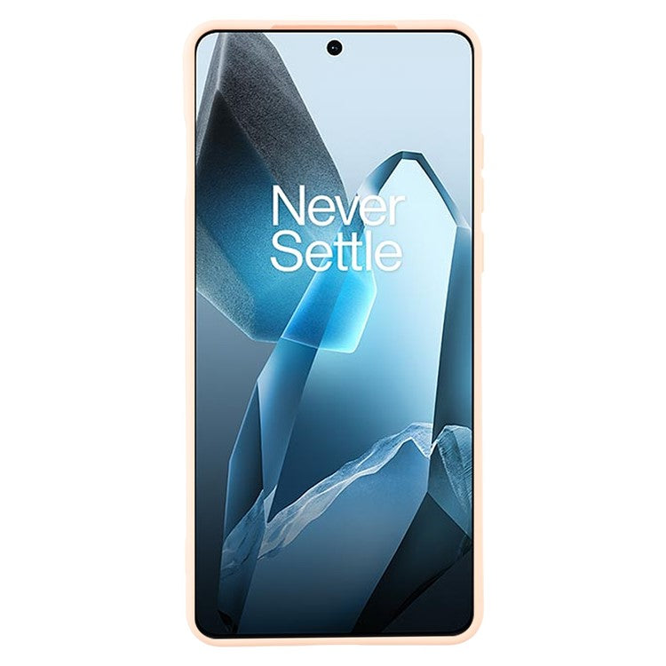 For OnePlus 13 Case Precise Cutouts Straight Edge TPU Shockproof Phone Cover - Pink