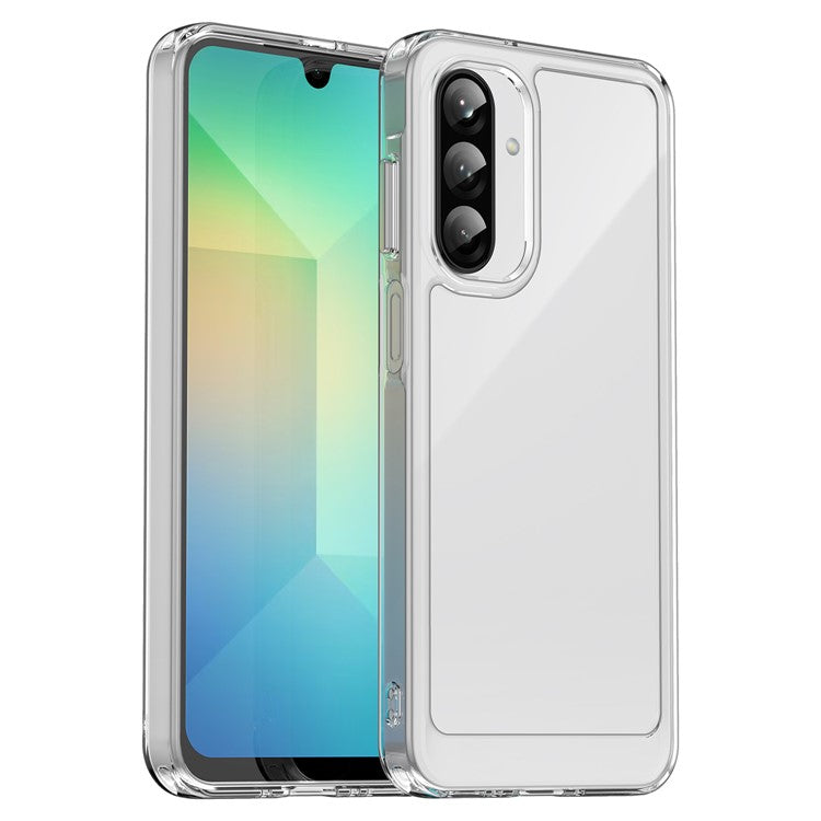 WANLONFENG MF Series for Samsung Galaxy A26 5G Case TPU Acrylic Clear Phone Cover with Tempered Glass Film