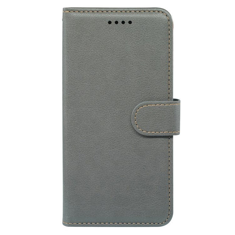 For Google Pixel 8a Leather Case Litchi Texture Wallet RFID Blocking Phone Cover - Grey
